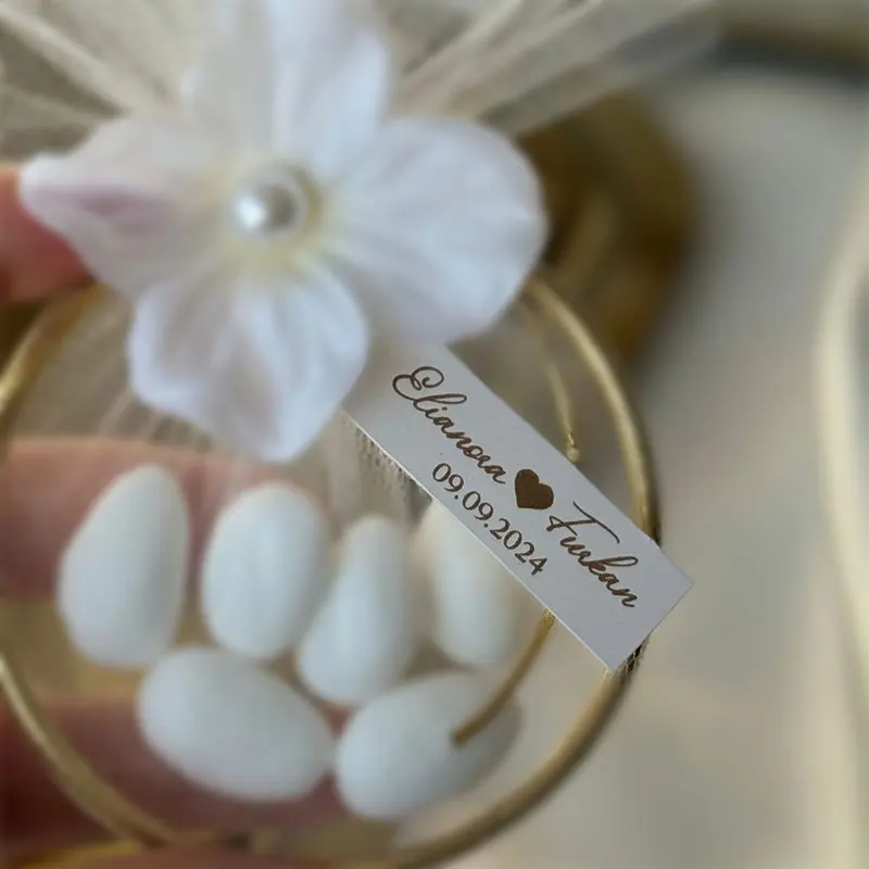 Elegant Labels for Custom Wedding Gift Bags Gold Foil Wedding Christening Baby Shower Labels Seat Name Cards Labels only
