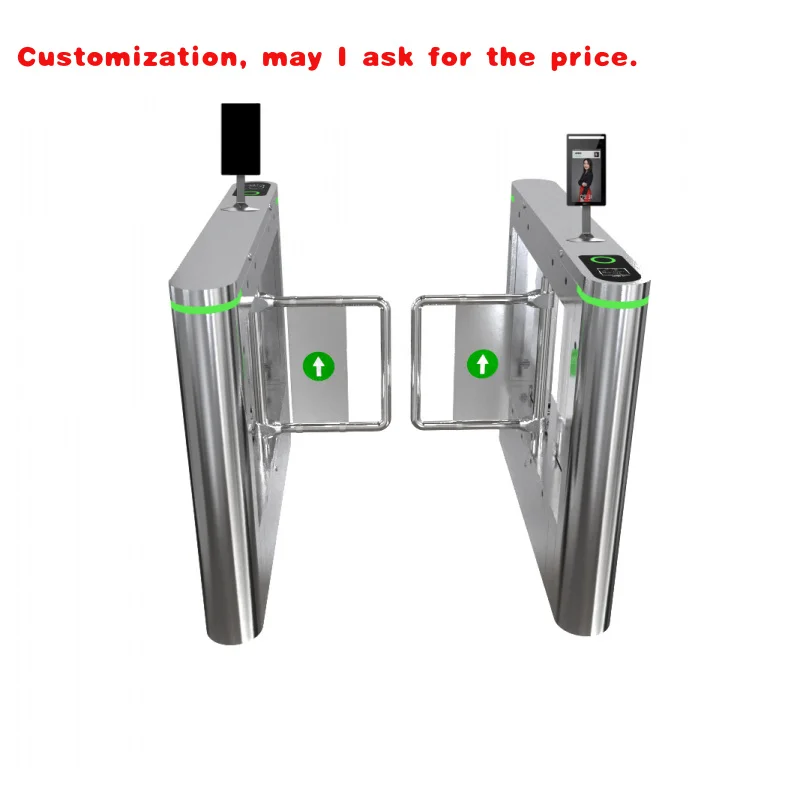 

custom.Swing Barrier Gate with Face Recognition Device High-end Office Building