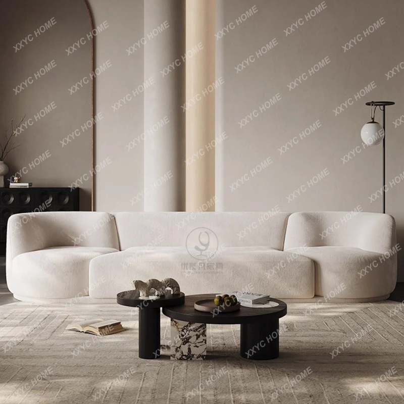 M1L  light luxury rotating paradise sofa creative living room modern simple large apartment straight row fabric sofa
