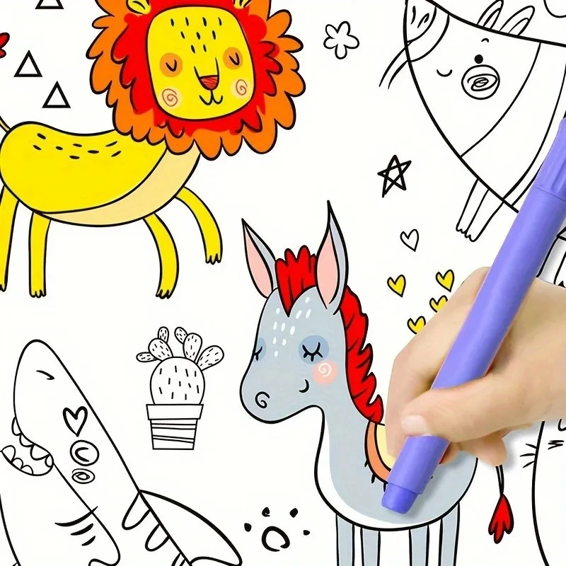 Kids Coloring Drawing Paper Roll for Kids Children\'s Drawing Roll Drawing on Wall Floor DIY Painting Color Filling Paper