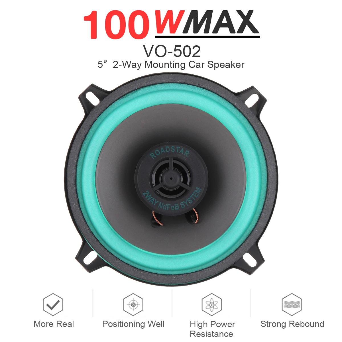 

1 Piece 5 Inch 100W Full Range Frequency Car HiFi Coaxial Speaker for Cars Speaker Dual Driver Acoustic Design