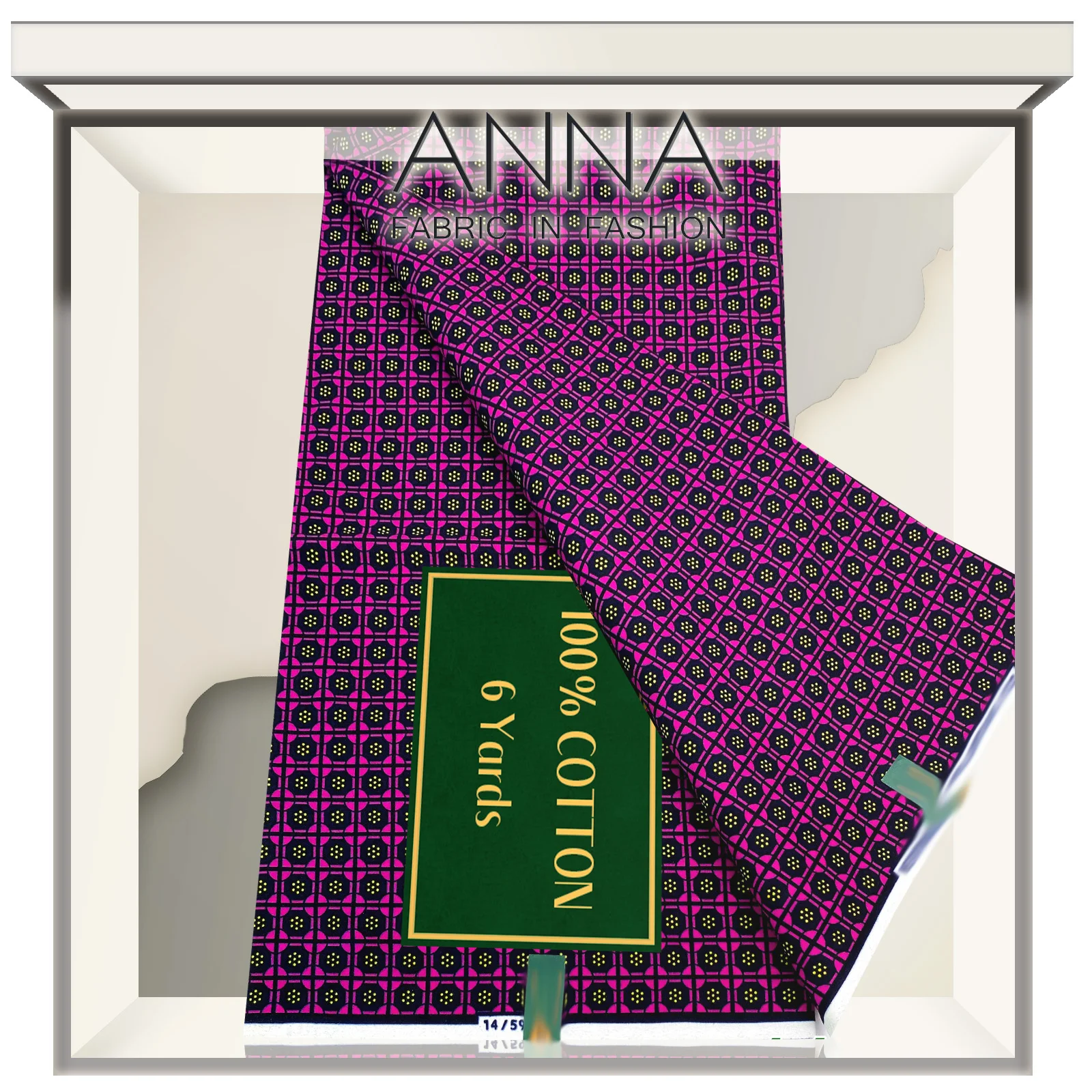 قماش طباعة شمع أفريقي عالي الجودة 6 ياردات قماش hollandais أنقرة 100% قطن tissus كوتور لفساتين الزفاف #1