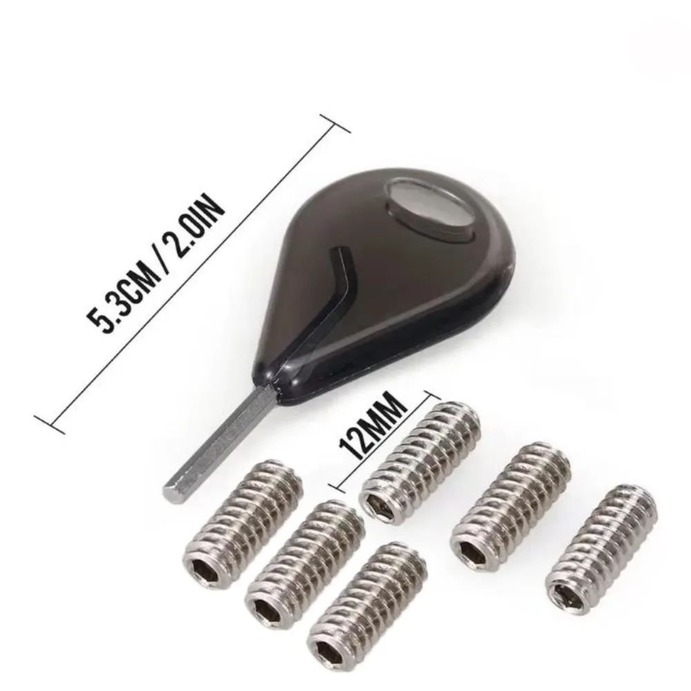 1set General Surf Board Fin Key Grub Screw 9mm/12mm Screw Black Screw Fin Replacement FCS Surfboard Tail Rudder Round Cup Wrench