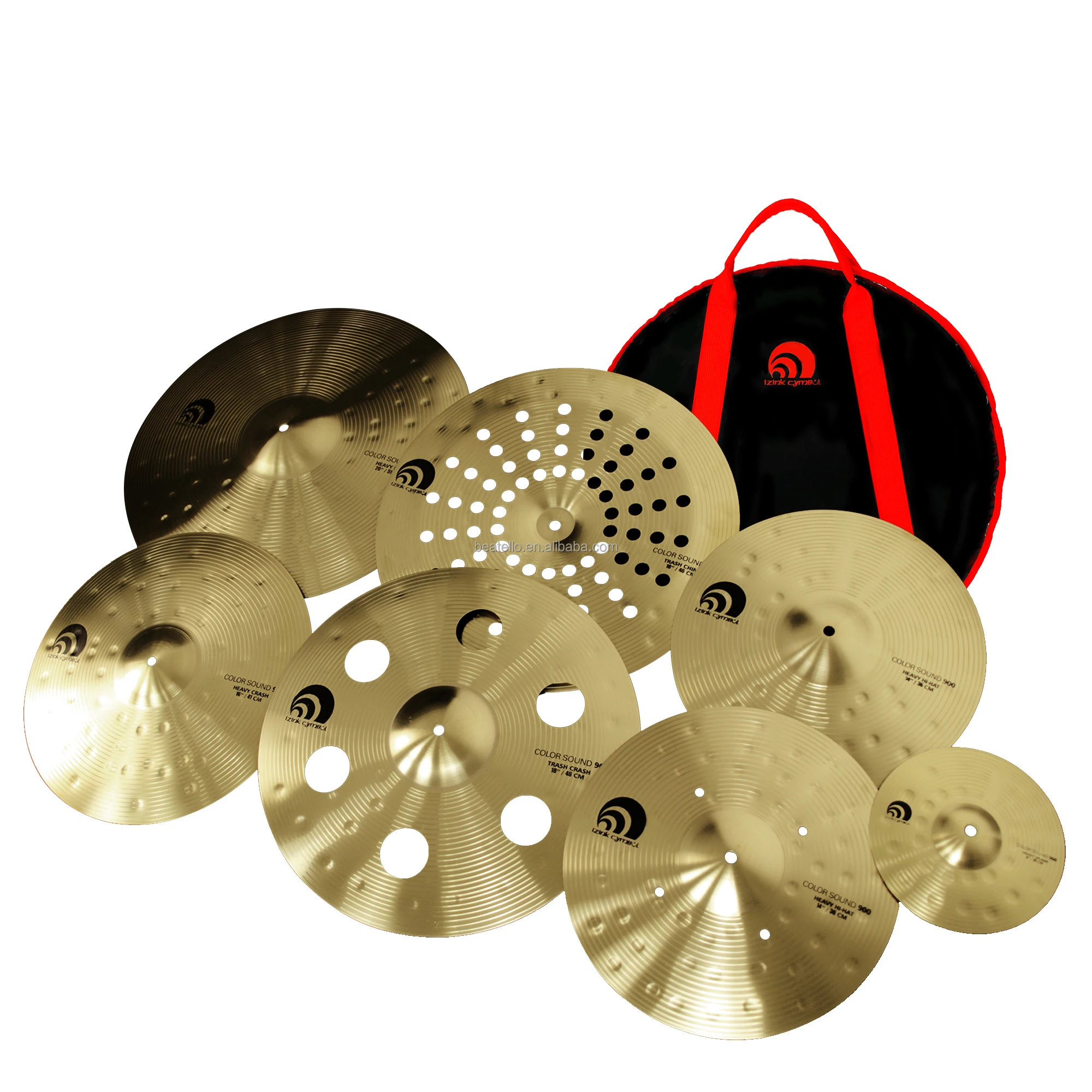 

IZNK Hand Made Cymbals Set Percussion Musical Drum Accessories Classic Percussion Instrument 7 Pieces Set With Bag
