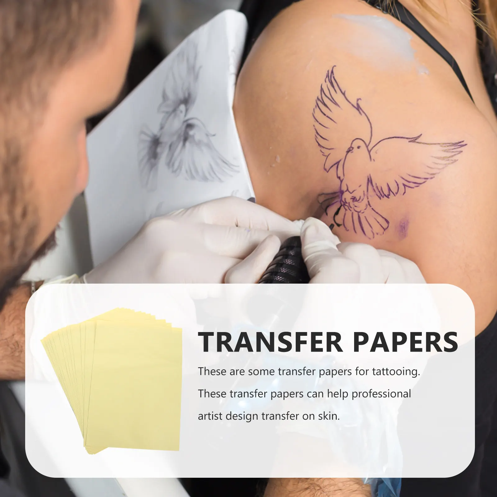 

Transfer Paper For Tattooing Premium Clear Copy Effect Long-Lasting No Fading Professional Tattoos Tracing