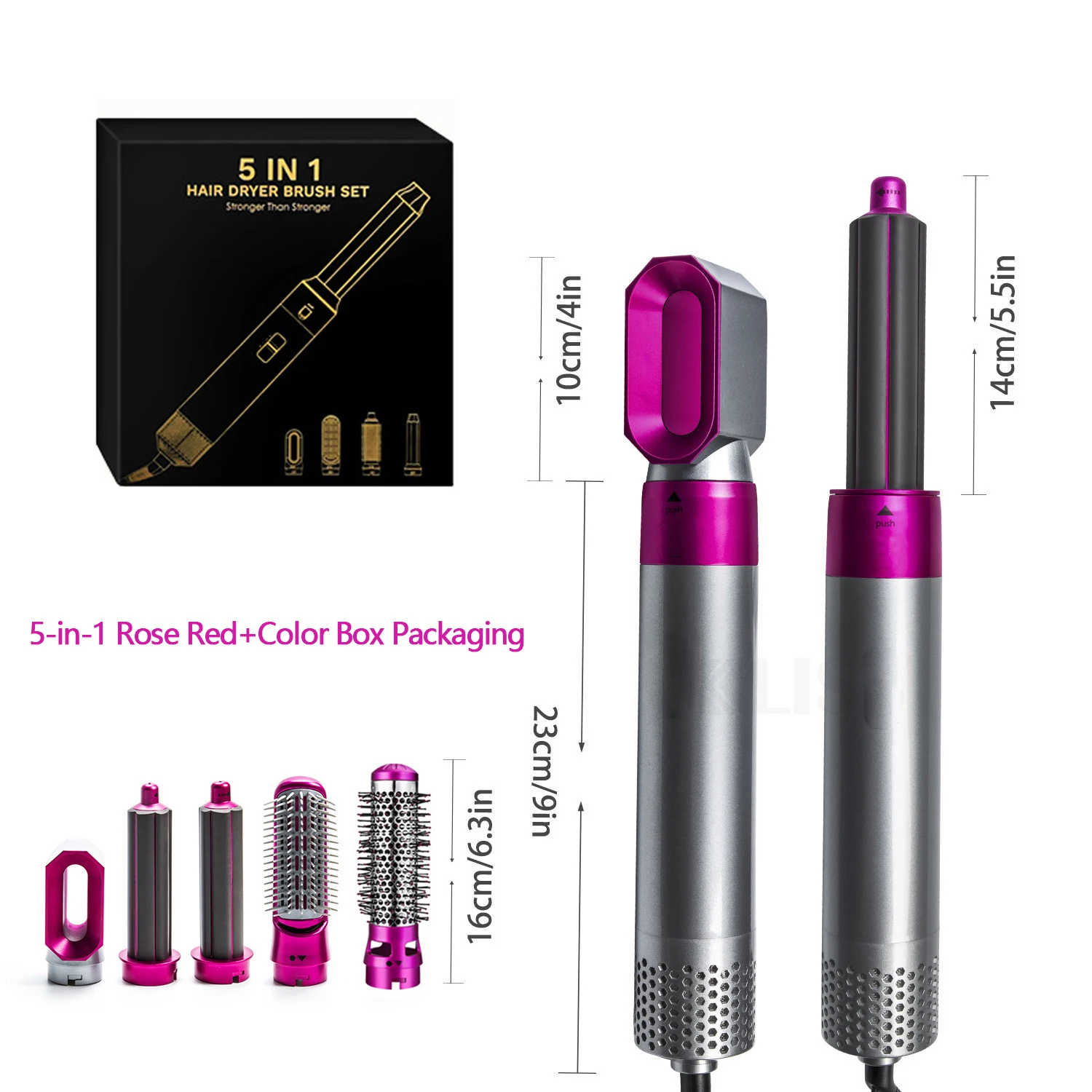 NONE Professioneller 5-in-1 Haartrockner Heißluftbürste Lockenstab für Dyson Airwrap Haartrockner Styling-Tool Haarglätter Friseurwerkzeug 3