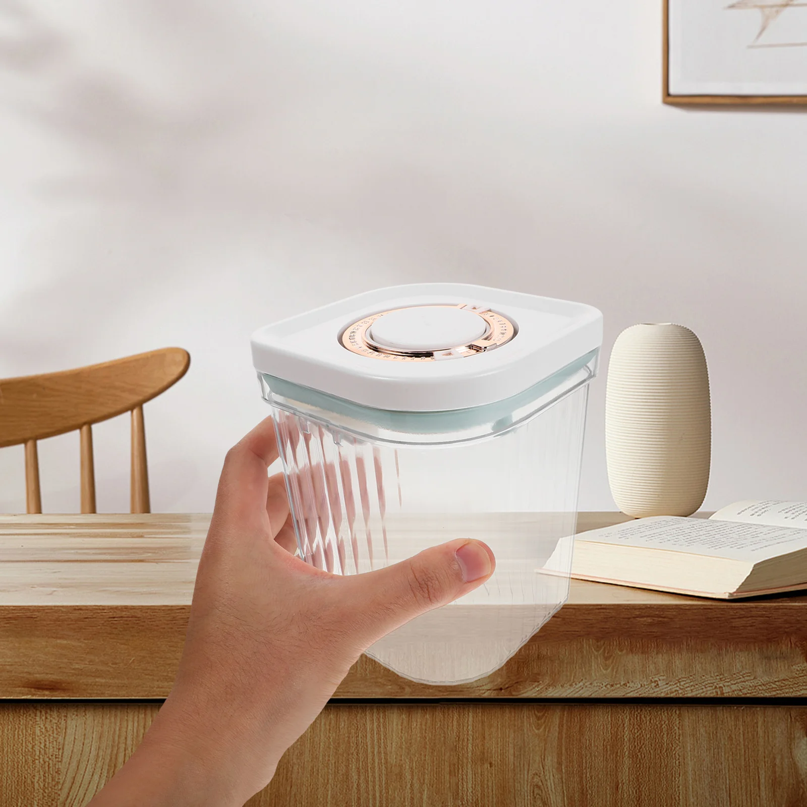 

Press Open Milk Powder Box Plastic Square Large Capacity Airtight Food Storage Container Portable Formula Dispenser 1200ml