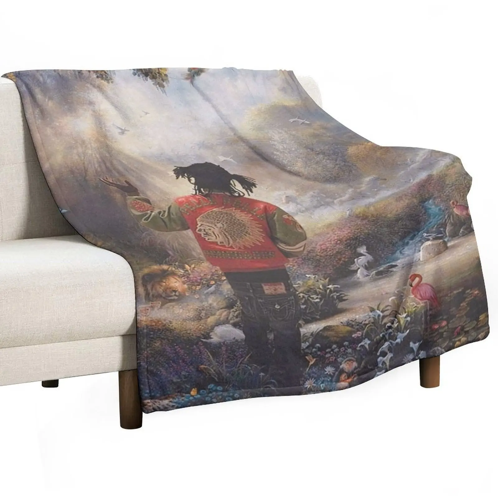 

Chief Keef Garden of Eden Throw Blanket Plush Multi-Purpose Custom Fashion Sofas Blankets