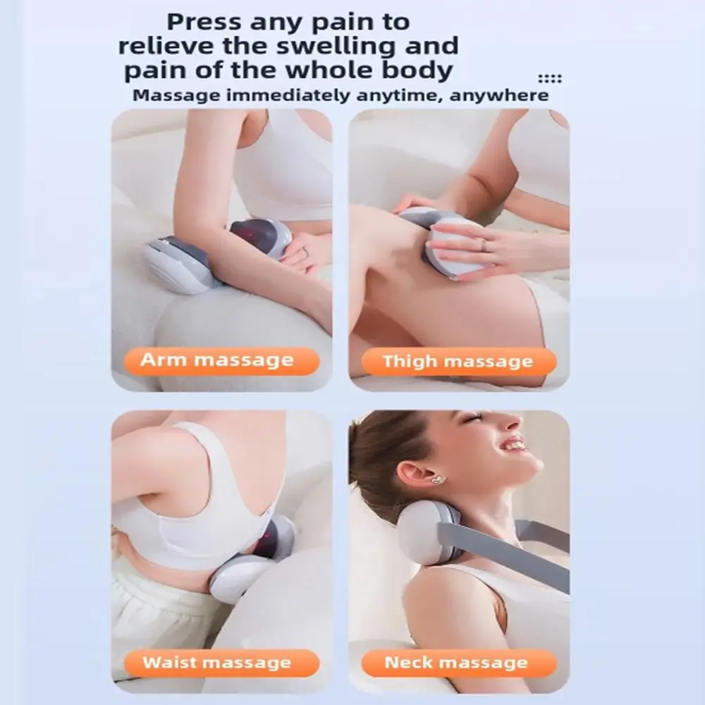 

Портативный инструмент для массажа шеи, 3 уровня нагрева, ЖК-дисплей, мини-массажер для шеи, 5 режимов, эргономичный электрический массажер для спины