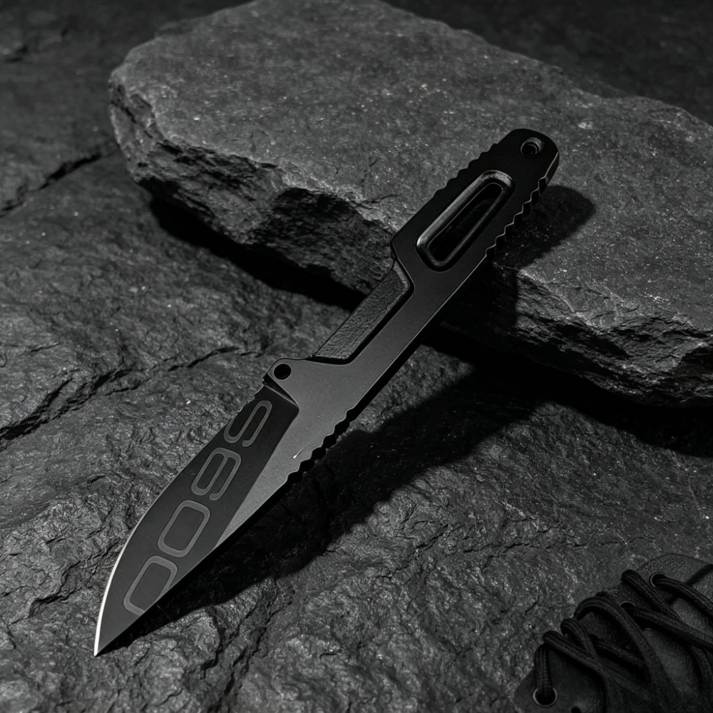 Survival Knife Full Tang - S600 블랙 정글 백팩용 칼, 풀탱