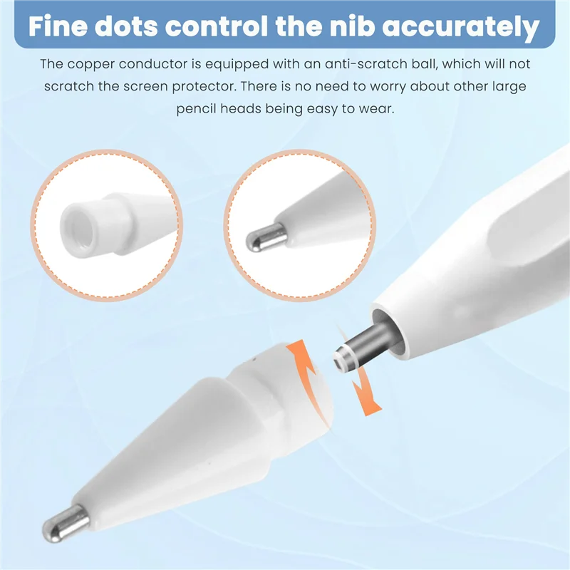 

AY14-2 упаковки наконечников для карандашей 1-го поколения и карандашей 2nd Gen/Ipad Pro, 1 мм без износа, тонкие наконечники с точной контролем