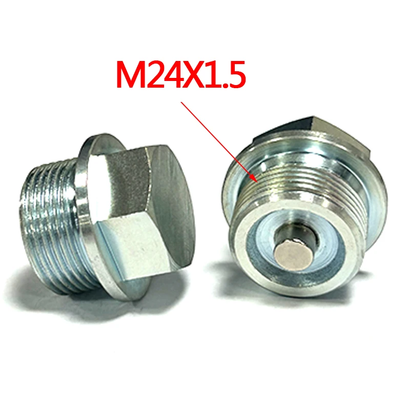 MAGNETIC OIL DRAIN PLUG M24 x 1.5 THREAD for BMW EARLY MANUAL MODELS - silver