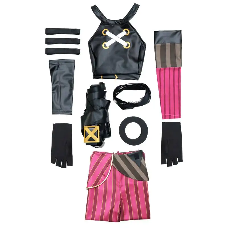 

WENAM IN STOCK Jinx Cosplay Costume Game Arcane Women's Jinx Outfits for Halloween Party Comic Con Jinx Cosplay