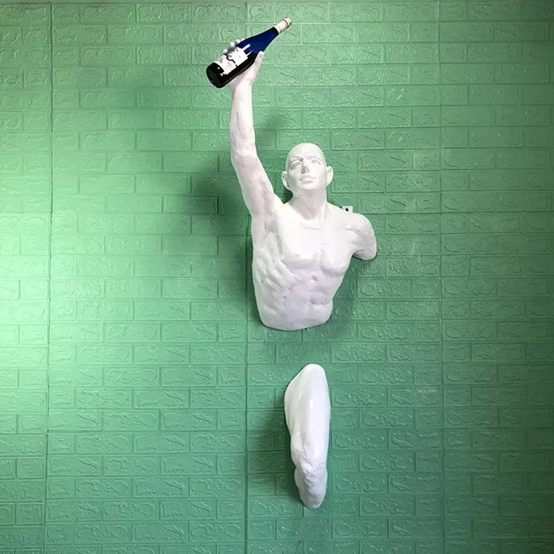 Pub BBQ Hot Pot Restaurant KTV Restaurant Wall Soft Decoration FRP Sculpture 3D Model Character Wall Decoration