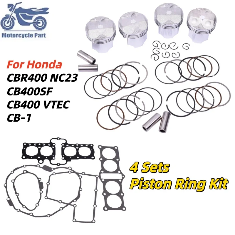 Für honda cb400sf cb400 vtec cbr 400 cbr400 cbr4 00 nc23 cb-1 Motorrad überholung dichtung matte Reparatur kissens atz und Kolbenringe-Kit – Detail 5