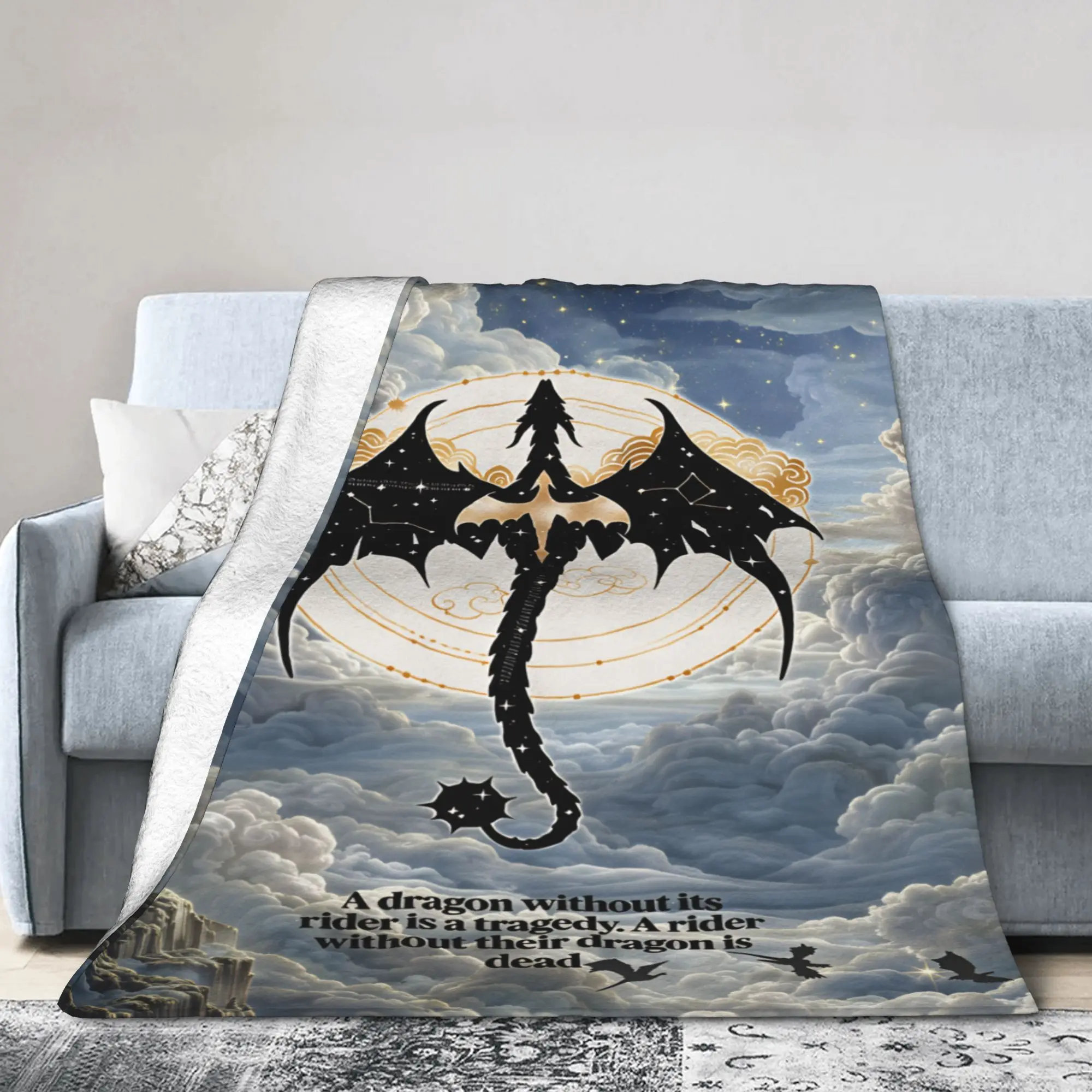 fourth wing  Flannel Blanket Winter  Soft Warm Throw Blanket for Boy Girl Outdoor Funny Bedspread Sofa Bed Cover