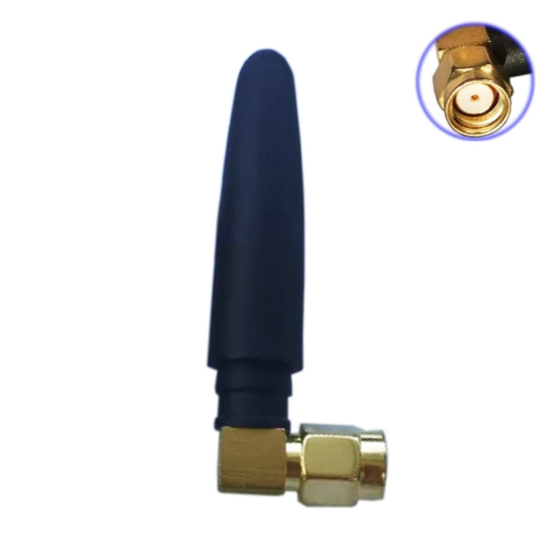 Karet Konektor RPSMA-/SMA 3dbi Profesional Cocok untuk Kamera Kartu PCI Mini Router Jaringan Adaptor USB -40 ℃~+ 85 ℃