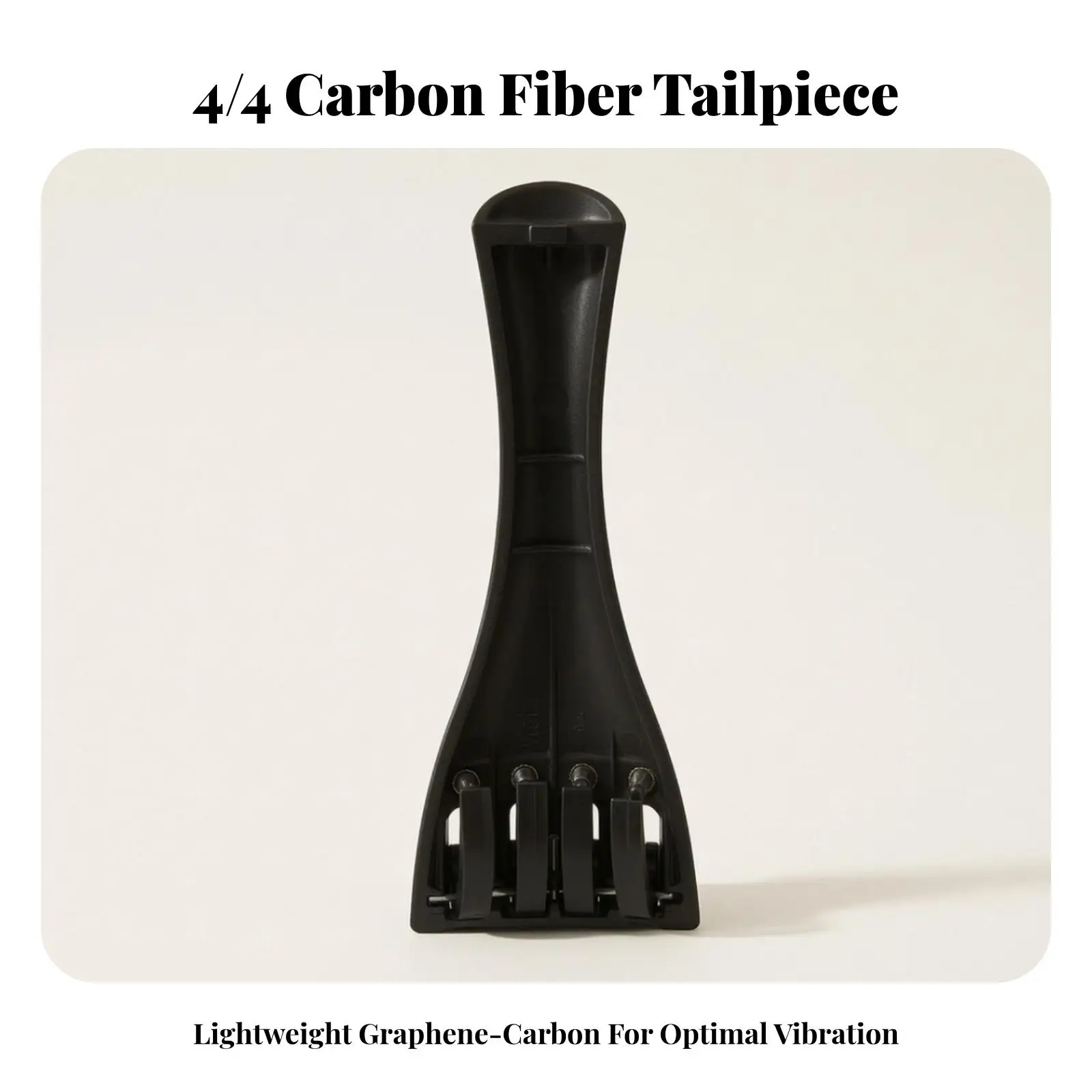 4/4 Violin Tailpiece with Built in Fine Tuners Graphite Carbon Fiber Black Hardware Upgrade