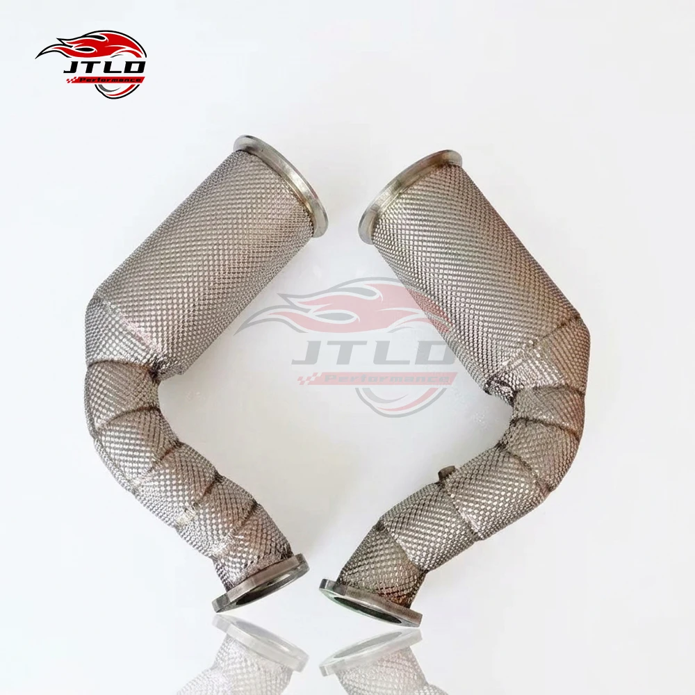 For Porsche Cayenne 4.0L V8 Turbo 2019+ Exhaust Downpipe Front Pipe With Heat Shield OPF Compatible