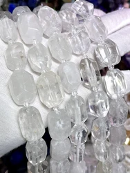 High Quality Natural White Crystal Irregular Faceted Loose For Jewelry Making DIY Necklace Bracelet 15''13x18mm