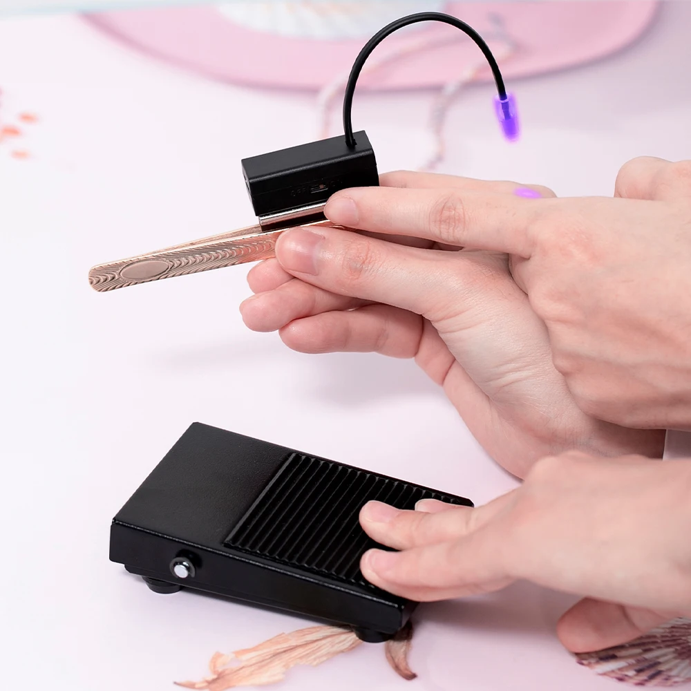 Pinky Leem-Lámpara de pestañas profesional para salón de belleza, lámpara de extensión de pestañas UV, pegamento de extensión de pestañas Uv, luz en pinzas