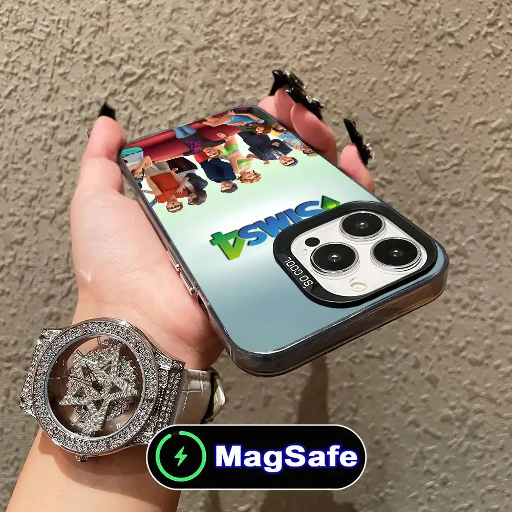 لعبة S-Sims جراب هاتف آيفون 16 15 14 13 12 11 X XR XS 8 7 Pro Max Plus MagSafe ملون جميل الهواتف المحمولة الذكية #5