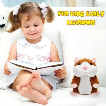 Learn To Imitate Talking Little Hamster Animal Plush Funny Toy Talking Nod Hamster Doll Soothing Crying Baby Toy Kids Gift 2