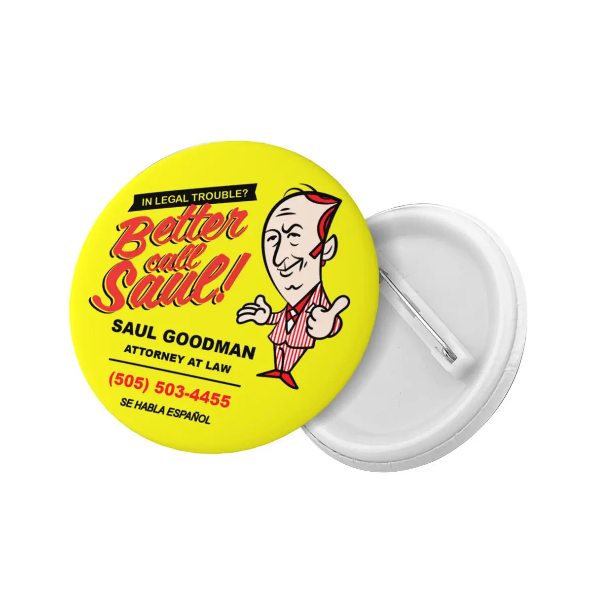 Customize Better Call Saul Saul Goodman Button Pin for Hats Breaking Bad Badges Brooches Pinback Gift