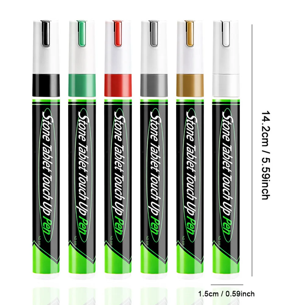 Golden Tombstone Marker Inscription Restoration Pen,  Weatherproof Tracing Pen Quick-Dry Touch Up Paint Pen for Granite Stone image 4