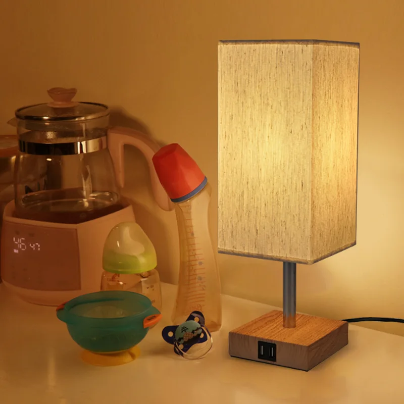 

Modern simple USB rechargeable bedroom desk lamp Xiaohongshu creative cloth cover model touch study