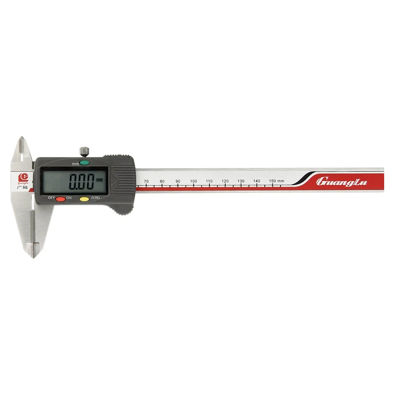 

Guanglu Digital Caliper with Carbide-tipped Jaws,mm/inch conversion,setting zero at any position