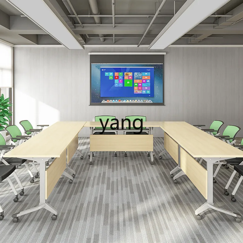 Mesa de treinamento móvel para conferência dobrável LMM e combinação de mesa e cadeira de conferência de emenda dupla