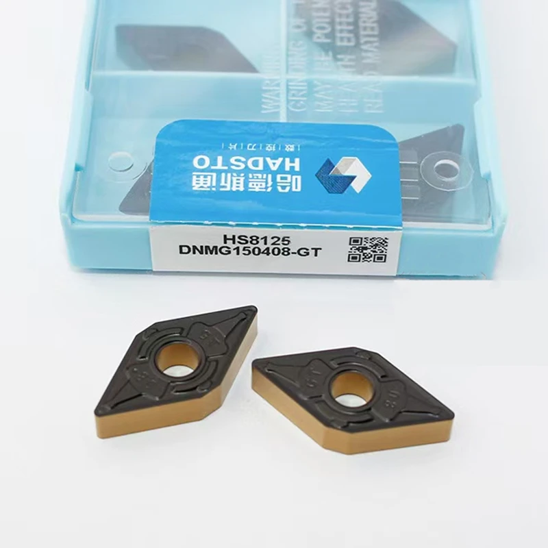 Hadsto 100% Original Dnmg 150404 -Gt Dnmg 150408 -Gt Dnmg 150412 -Gt Hs8125 Lathe Turning Carbide Cnc Turning Blade Processing Steel Parts Outer Circles