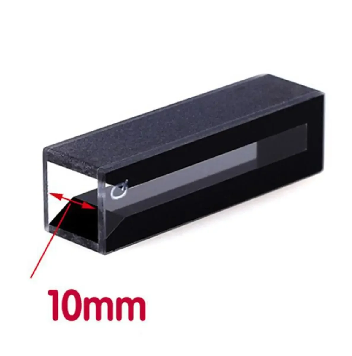 1.4ml 10mm Path Inside Light Width 4mm UV JGS1 Quartz Cuvette Cell Black Walls With Lid Spectrophotometers