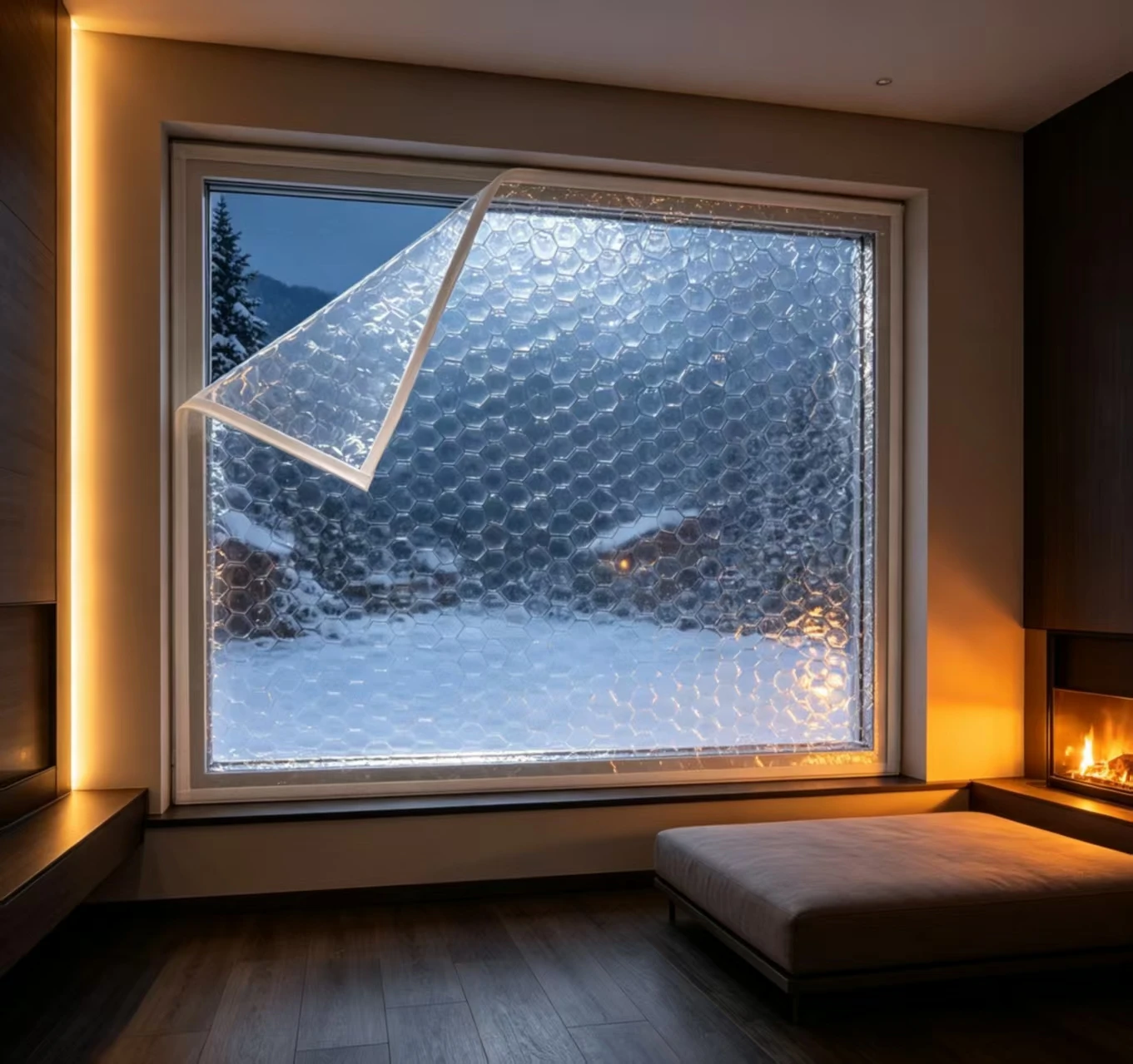 Winter Insulated Curtains, Sealed Windows, Windproof, Thickened Thermal Bedroom Curtain, Insulating Film, Frostproof, Coldproof,