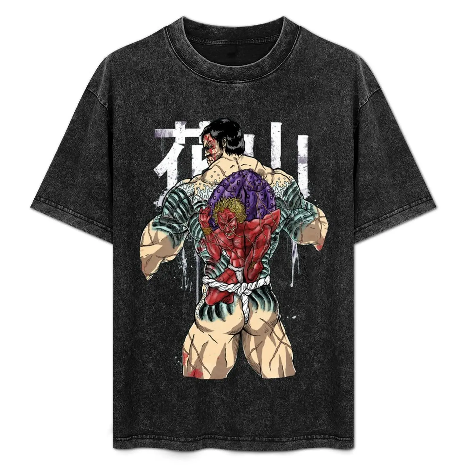 

Hanayama Yakuza Otokodachi (Baki) T-Shirt Sports Casual Short Sleeve Cotton Tee