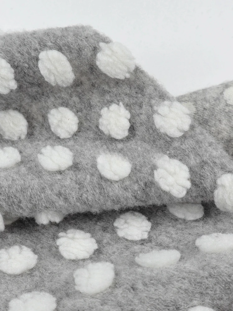 

Jacquard Knitting Imitation Wool Fabric for Elastic Autumn Winter Coat Soft Clothing Cloth Diy By The Per Sewing Material