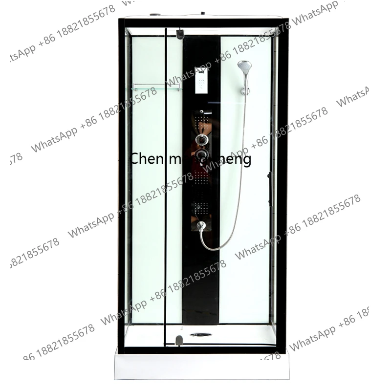 

Square shower room, small apartment bathroom, tempered glass partition, integrated bathroom, simple household