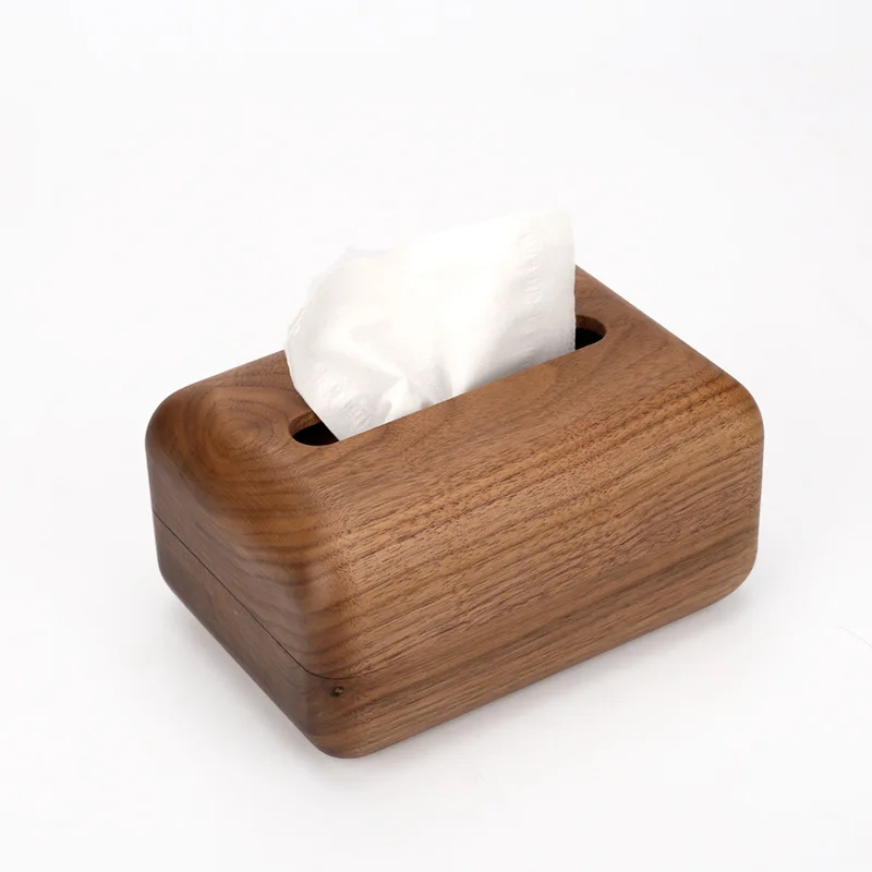 

Black walnut tissue box