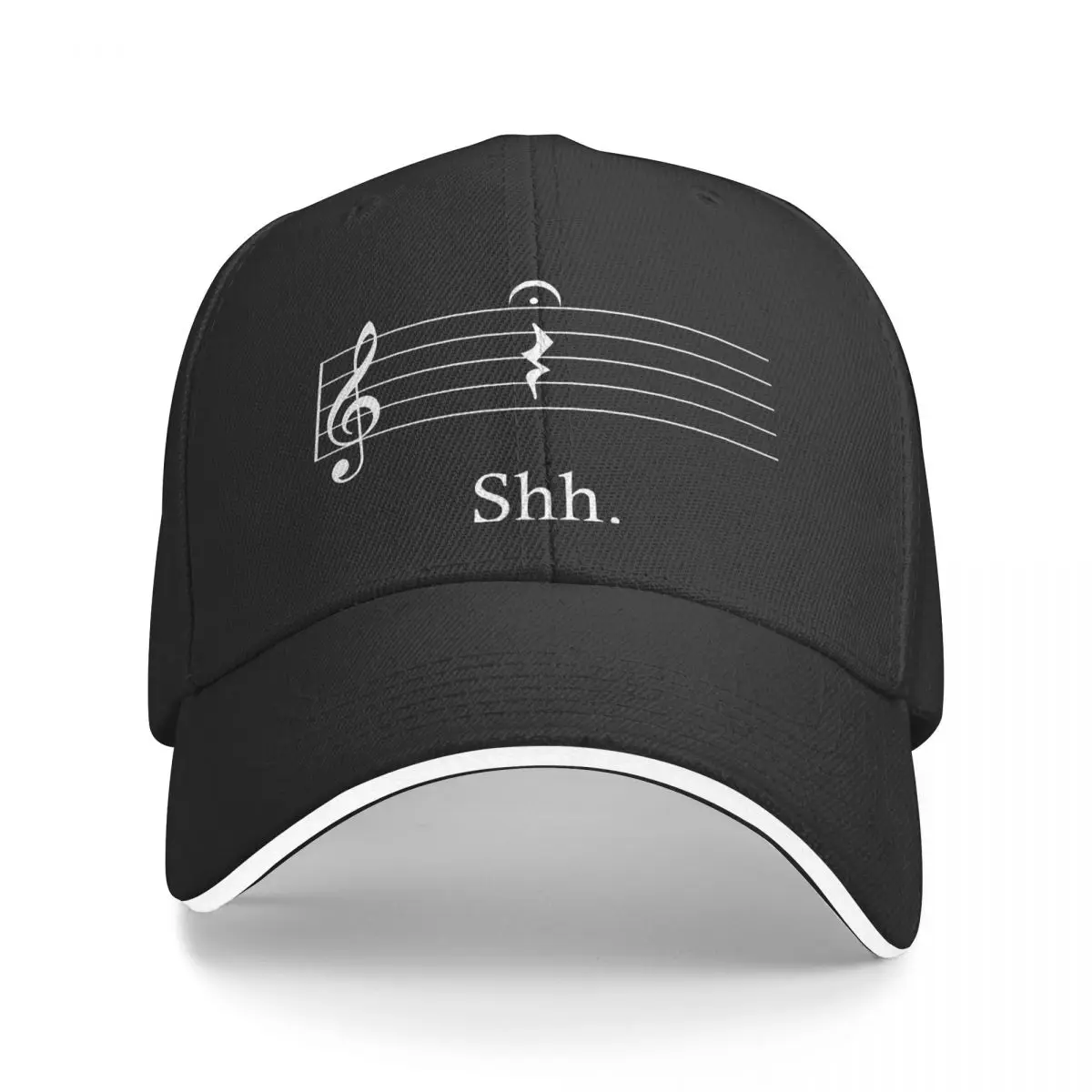 Shh Quarter Rest Fermata Music Band Lover Man Hat Cap Male Custom Logo Women's Baseball Cap Man Hat Baseball Cap