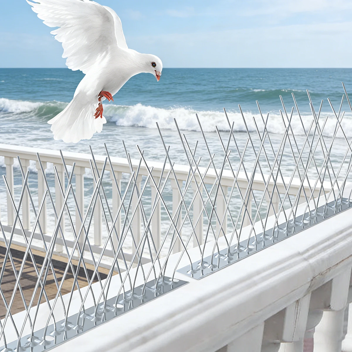 Bird Repellent Spikes Anti Against Birds and Pigeons Hooligans Deterrent Scarecaper Goods Scare Outside Repeller Balconies Pest