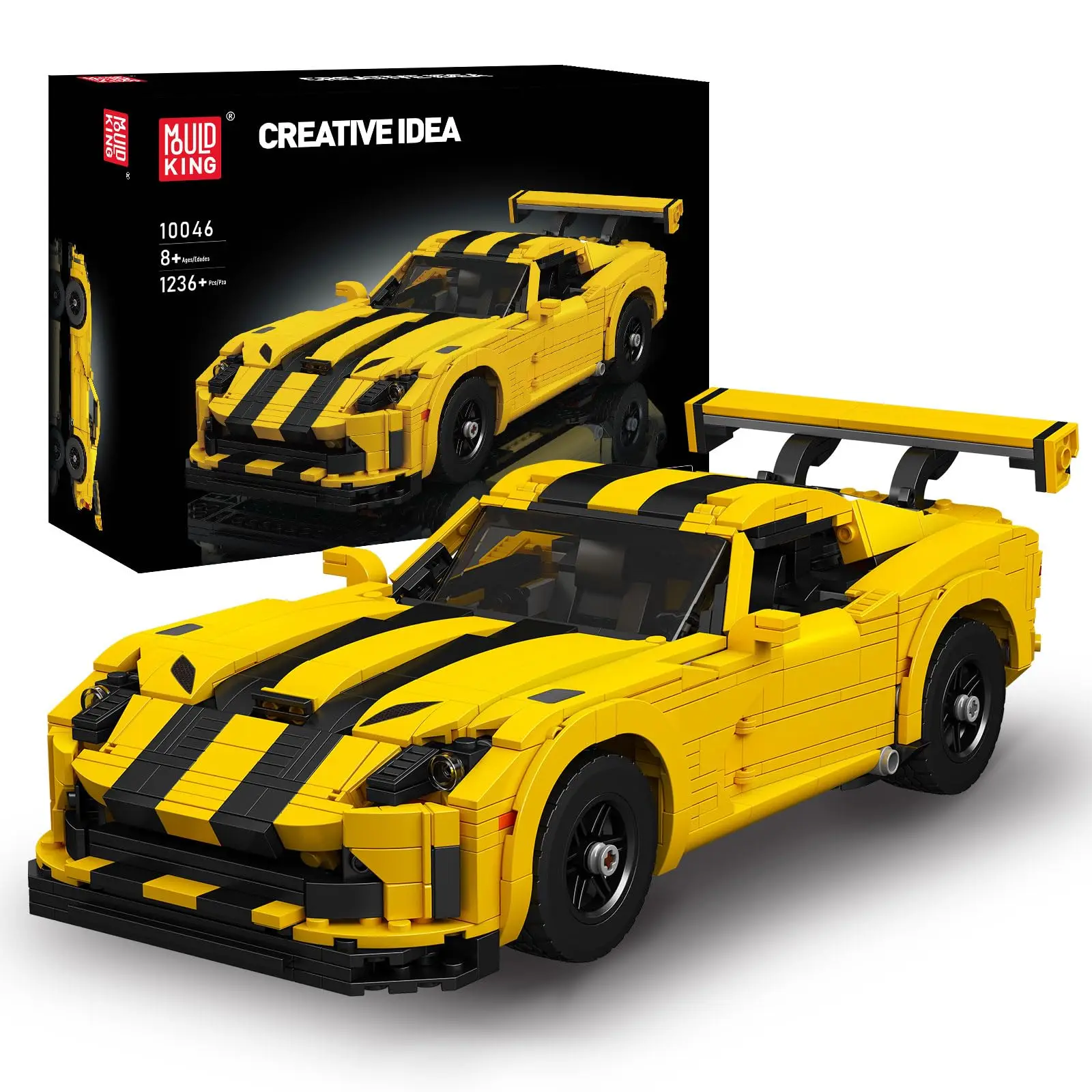 

Mould King 10046 1236 PCS Supercar Building Set, Sports Car Model Kit for Adult and Teen Collection Enthusiasts, DIY Gift Idea