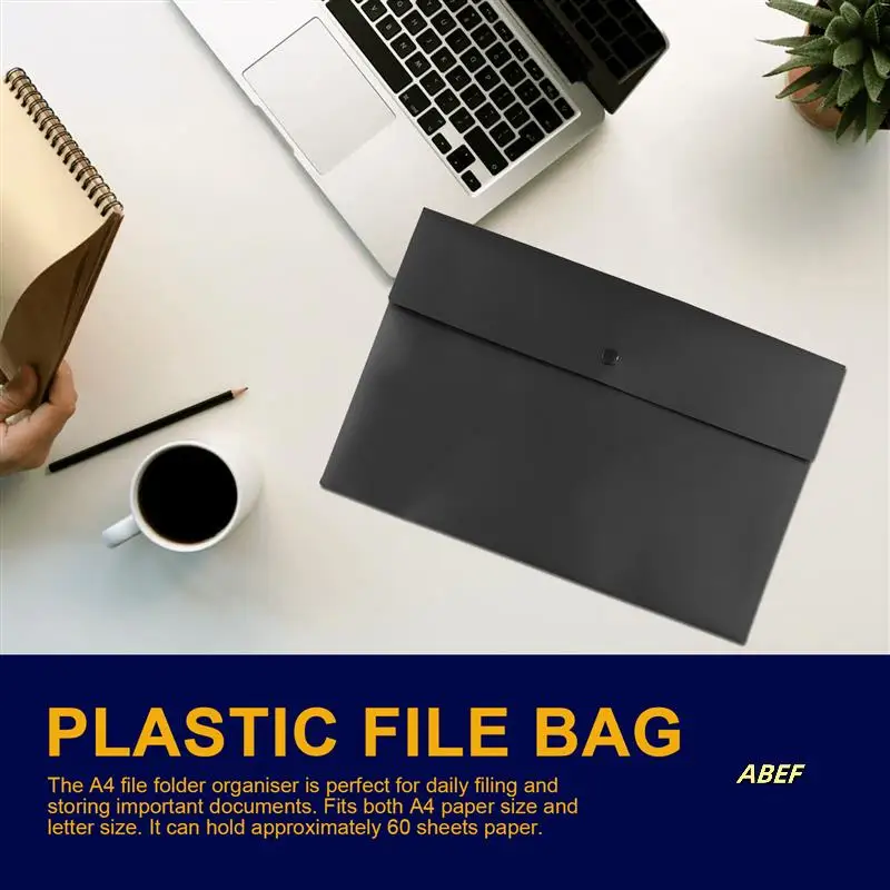 5-папка с карманом в граммах, пластиковый конверт, плоский органайзер для файлов и писем с застежкой-кнопкой, размер буквы А4
