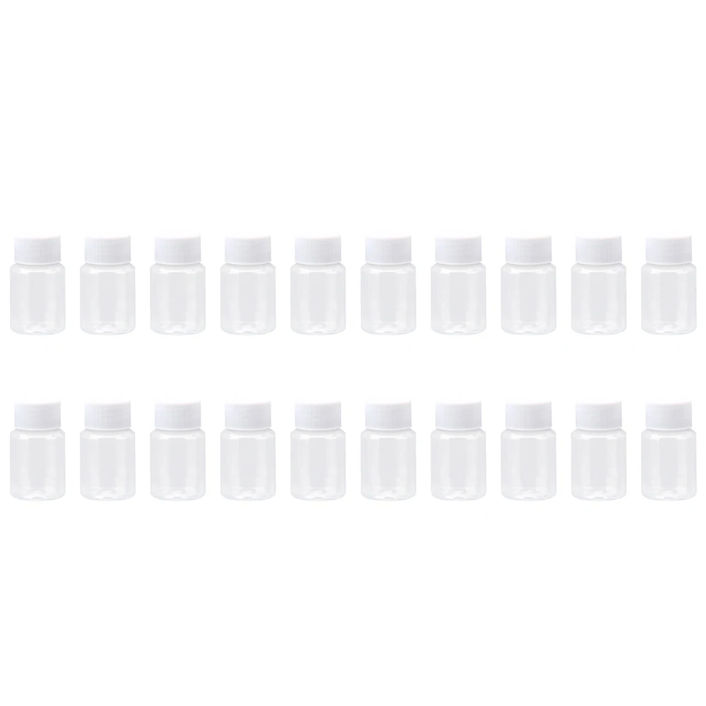 

30 pcs 50Ml Transparent Plastic Bottles Empty Refillable Containers With Lids For Pills Cream Pigment Liquid Medicine