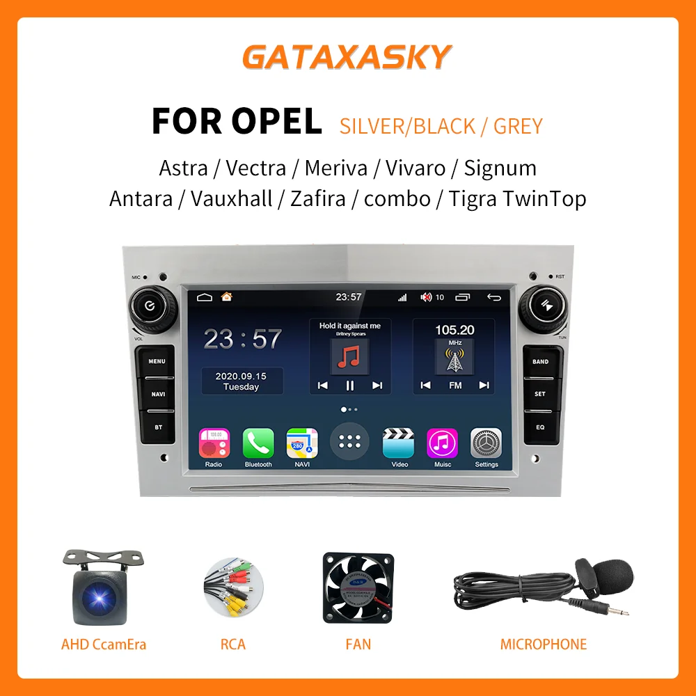 

GATAXASKY Car Android Multimedia 2Din Android 10 Radio for Opel Para Astra Meriva Vectra Antara Zafira Corsa Carplay Gps Stereo