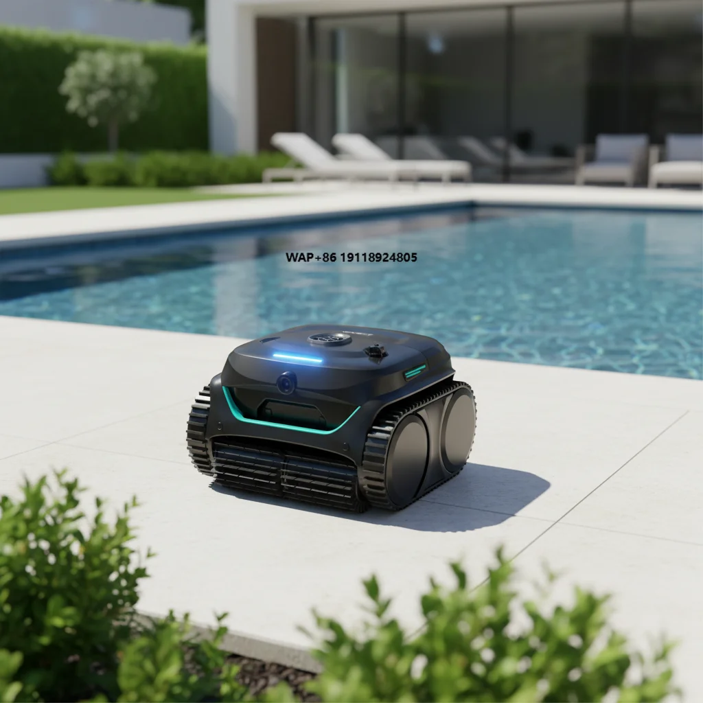 Intelligent Pool Cleaning Robot Strong Suction for Leaves & Stones Energy-Saving Pool Cleaning Robot Low Noise Operation