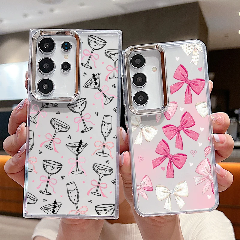 Colorful Bowknots Case For Samsung S26 S25 Ultra S24 FE S23 Plus S22 S21 A15 A16 A17 A35 A36 A37 A54 A55 A56 A57 5G Soft Cover