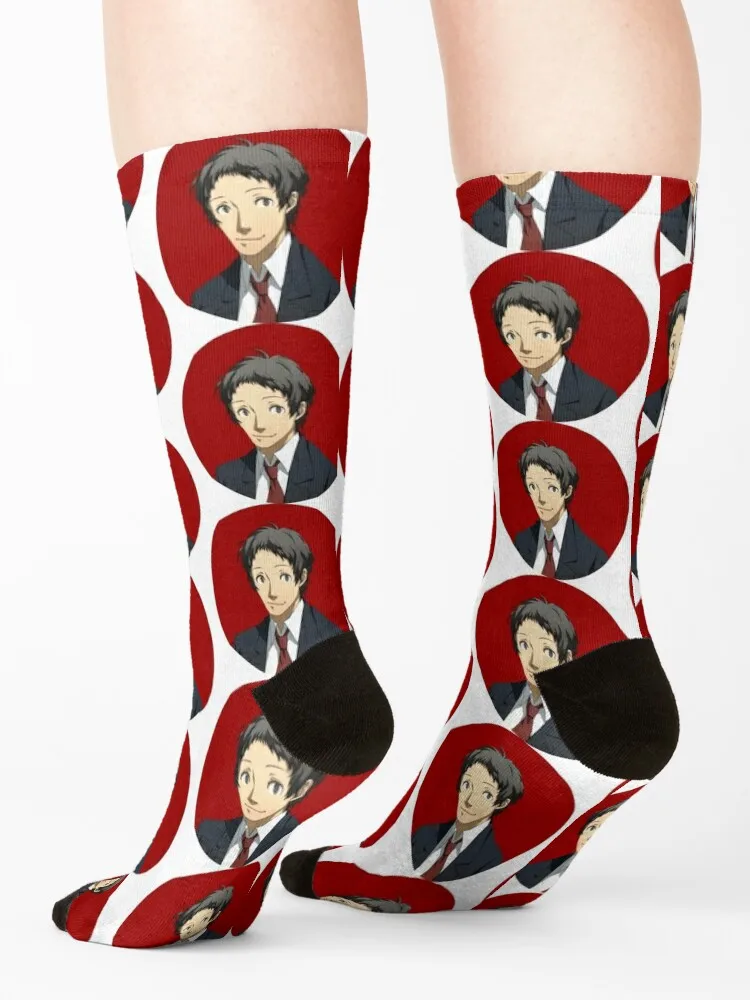 Adachi Portrait Socks happy hockey Stockings man Socks Girl Men's