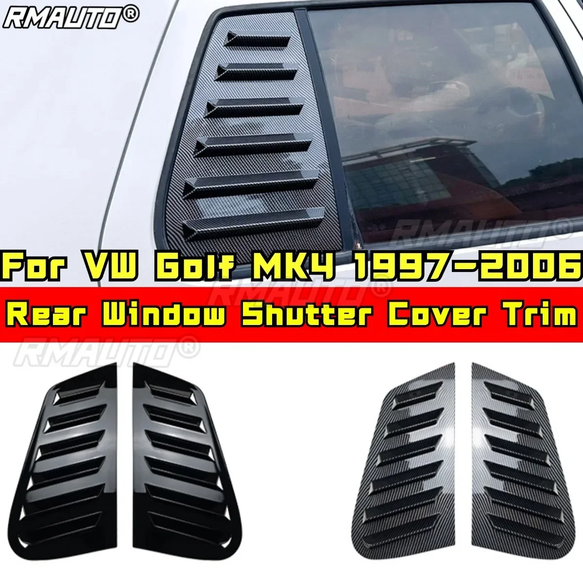

For VW Golf MK4 1997-2006 Body Kit Rear Window Shutter Cover Trim Window Louver Side Vent Trim Car Accessories Modification Part