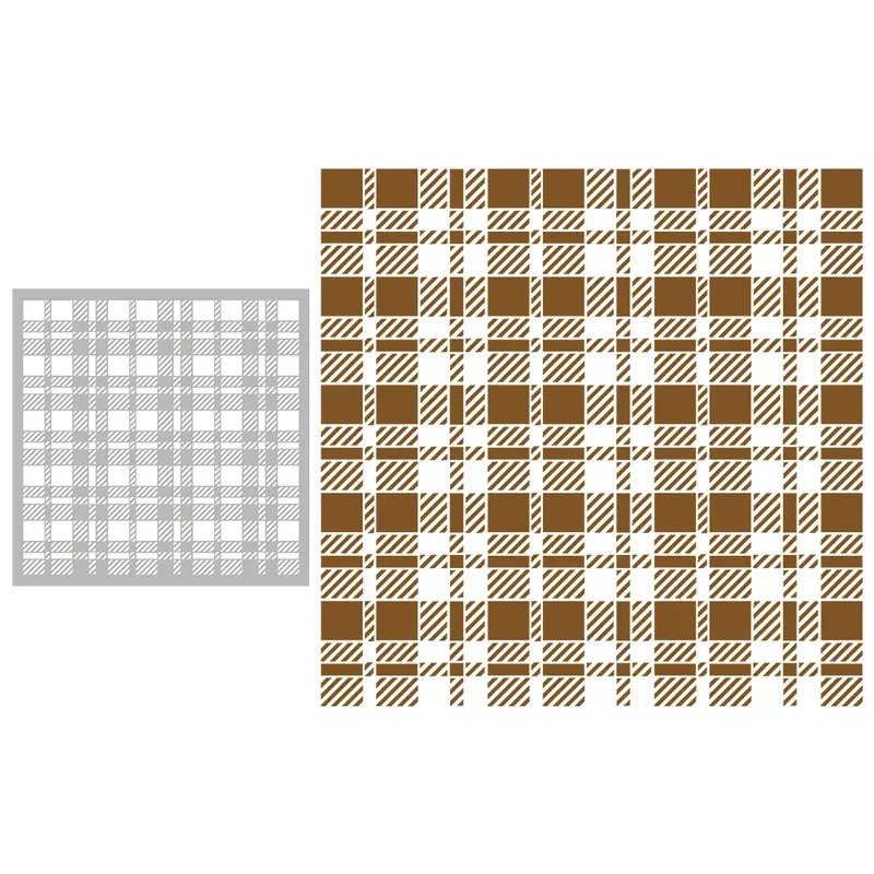 

1PC Universal regular Plaid Plastic Stencils For Decor DIY Scrapbooking Supplies Stencil For Cards Album Background